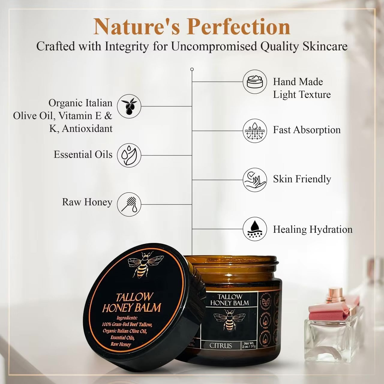 Organic Tallow Honey Balm